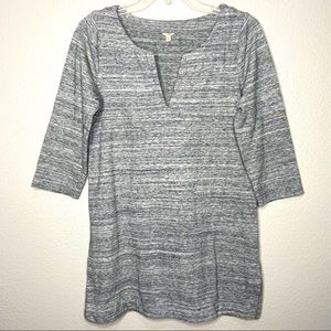 J. Crew 3/4 Sleeve marled Shift Tunic Mini Dress